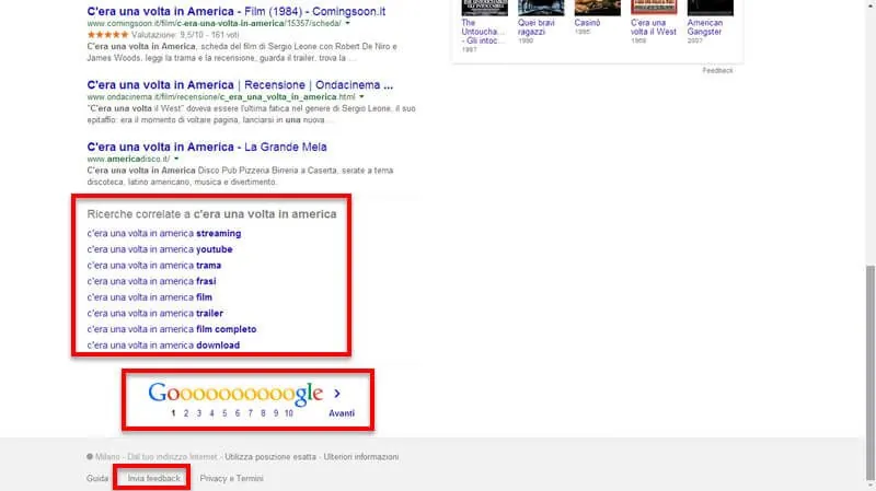 Utilizzo della SERP e degli strumenti di Google