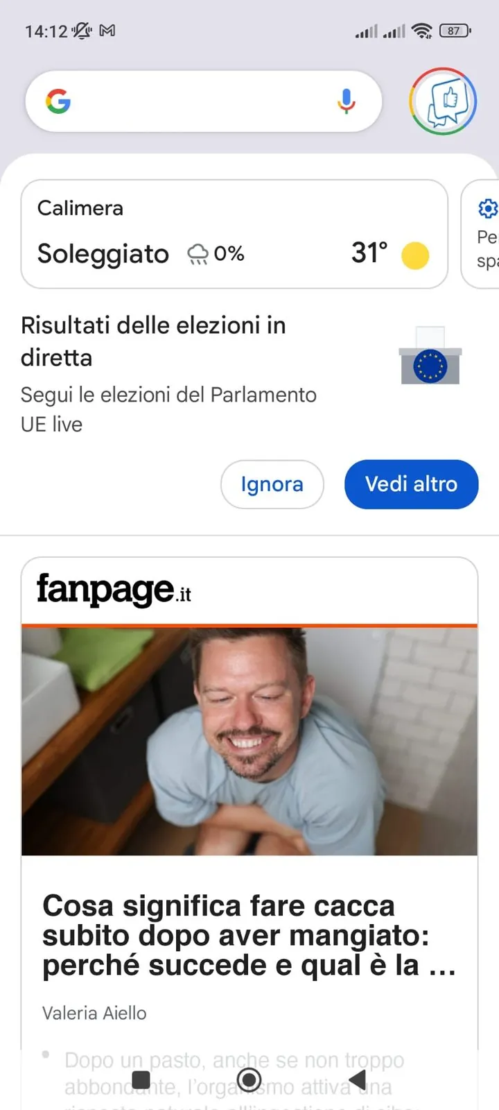 Google Discover riattivato