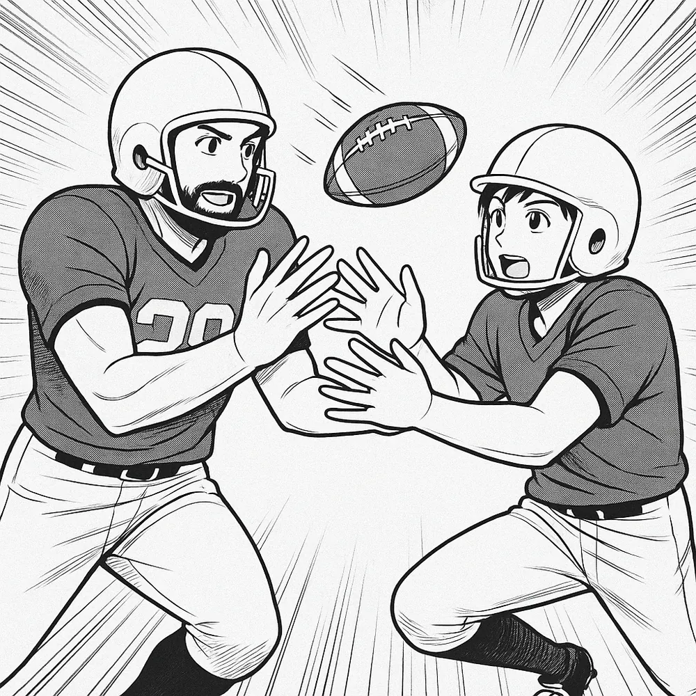 Due giocatori di football americano: consulente SEO e cliente giocano nella stessa squadra