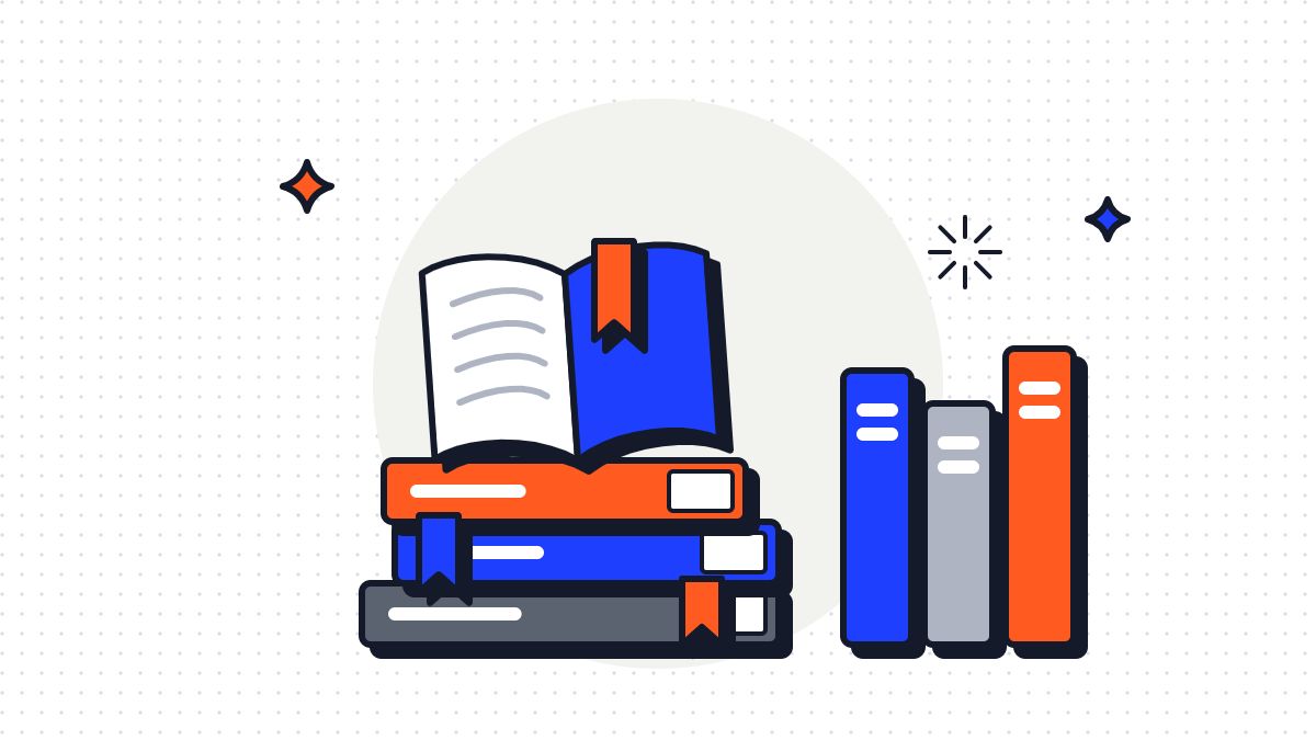 Pile di libri e manuali aperti